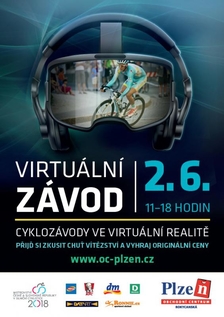 Cyklozávody ve virtuální realitě v OC Plzeň na Rokycanské